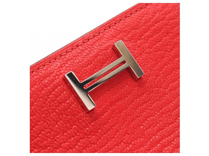 Tarjetero Hermès Bearn Rouge Tomato Roja - vista 7