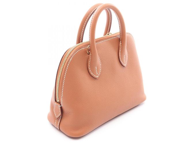 Hermès Borsa 2-Way Hermes Bolide 1923 Mini Gold Marrone - vista 2
