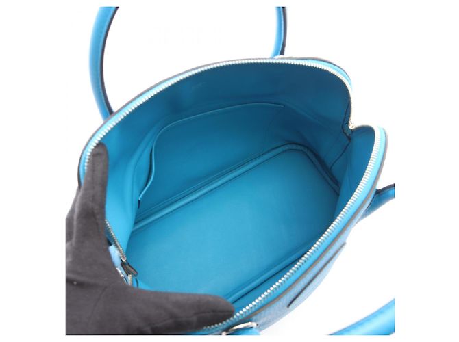 Hermès Borsa Hermes Bolide 31 Blue Zanzibar - vista 3