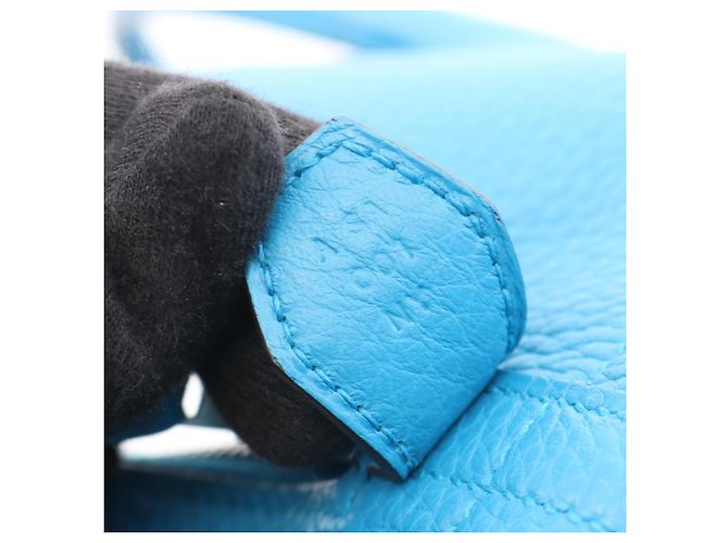 Hermès Borsa Hermes Bolide 31 Blue Zanzibar - vista 5