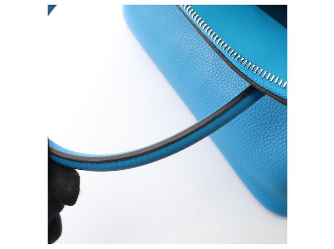 Hermès Borsa Hermes Bolide 31 Blue Zanzibar - vista 7