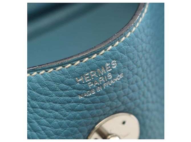 Hermès Borsa a tracolla Hermes Lindy 30 Blu - vista 4