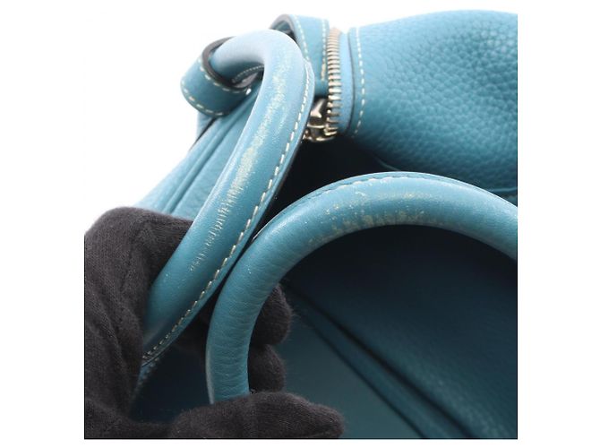 Hermès Borsa a tracolla Hermes Lindy 30 Blu - vista 7