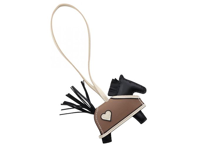 Hermès Hermes Rodeo PM Robeo Coeur Charm Accessorio Marrone Nero Bianco Taupe - vista 2
