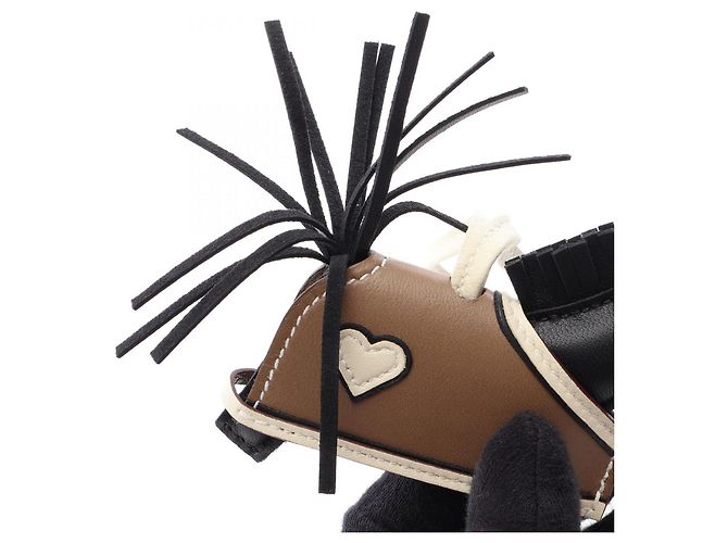 Hermès Hermes Rodeo PM Robeo Coeur Charm Accessorio Marrone Nero Bianco Taupe - vista 5