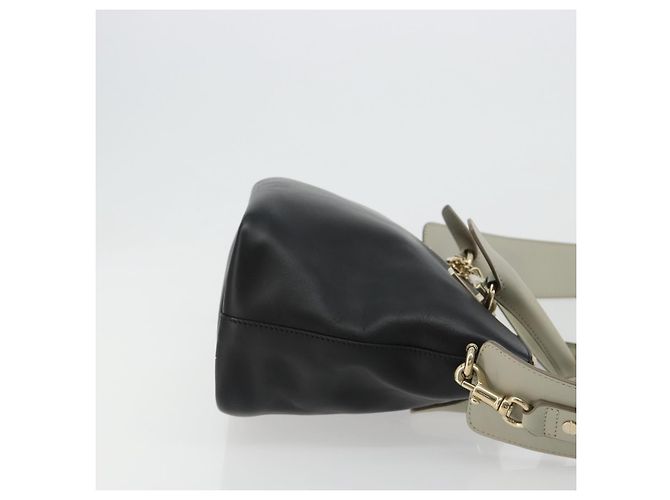 Chloé Borsa Chloe Bicolor Baylee in pelle Medium Nero - vista 3