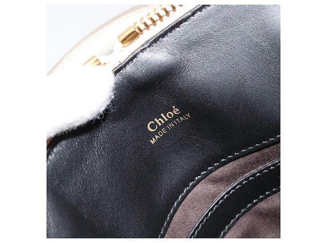 Chloé Borsa Chloe Bicolor Baylee in pelle Medium Nero - vista 6