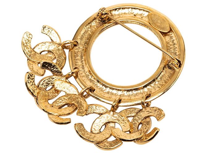 Spilla Chanel Vintage Coco Mark 94P Placcata Oro D'oro - vista 2