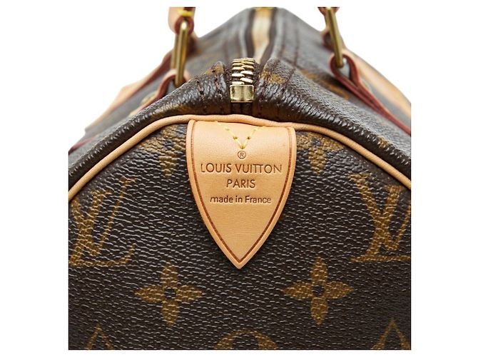 Bolsa de mão Speedy 30 Monograma Louis Vuitton Marrom - vista 11