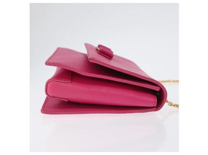 Salvatore Ferragamo Vala Chain Leather Rosa - vista 3