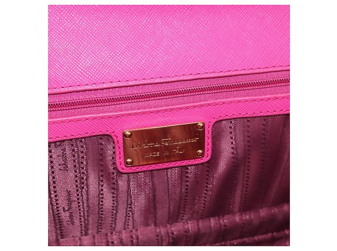 Salvatore Ferragamo Vala Chain Leather Rosa - vista 6