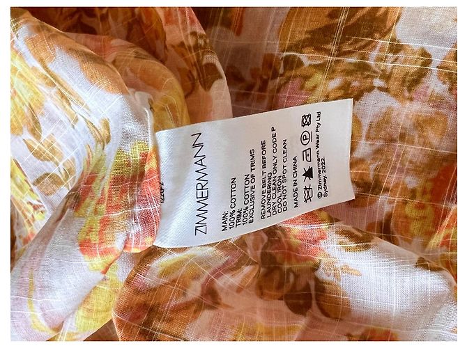 Zimmermann Abito lungo floreale con corpetto arricciato Bianco Arancione Giallo - vista 11