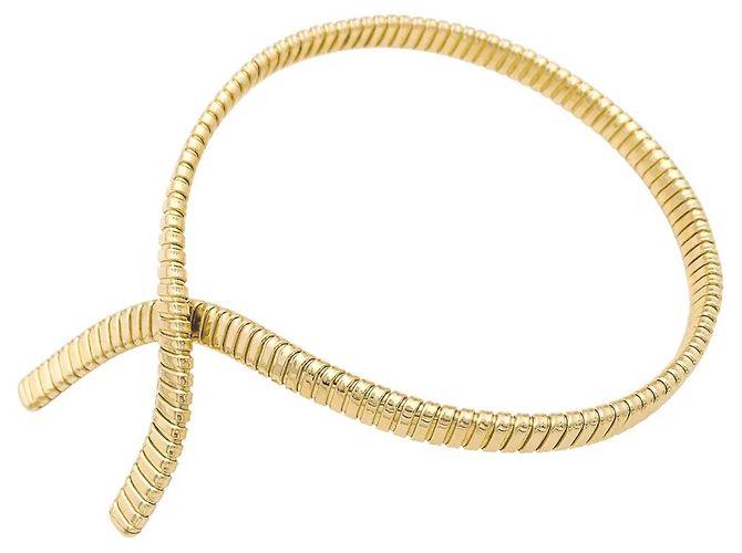 Autre Marque Kreuzhalskette 'Tubogas', Gelbgold. - Ansicht 4