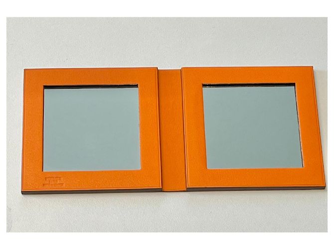 Hermès leather bag mirror New Box Orange - view 2