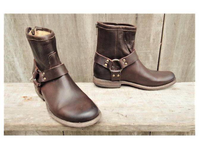Botines Frye modelo Phillip Harness, estado nuevo Castaño - vista 2