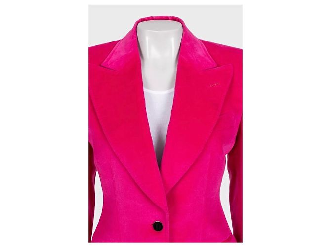 Blazer aderente in velluto rosa Tom Ford - IT40/S usato - vista 4