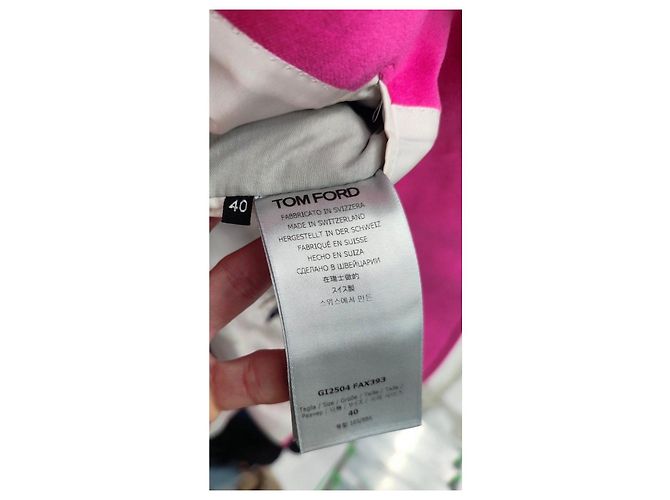 Blazer aderente in velluto rosa Tom Ford - IT40/S usato - vista 5
