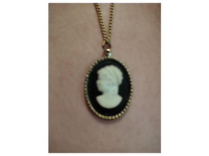 Autre Marque Bague Cameo Vintage Marron Blanc - vue 9