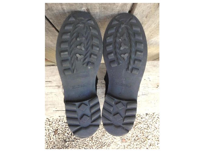 Free Lance Botines de cuero negros con hebilla - vista 8