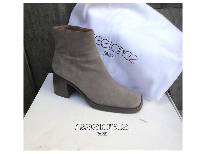 Botines Free Lance de ante Gris - vista 4