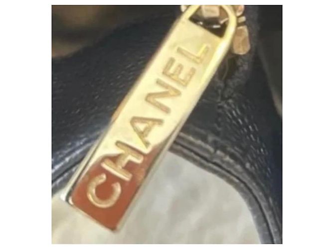 Borsa Tote Chanel Grand Shopping Blu scuro - vista 4