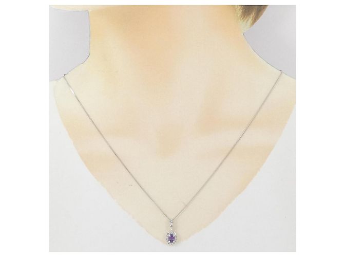 Autre Marque Collana in zaffiri e diamanti Au750 Argento - vista 6