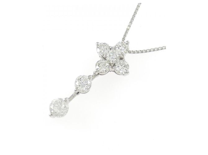 Autre Marque Collana a fiore in platino e diamanti Argento - vista 3