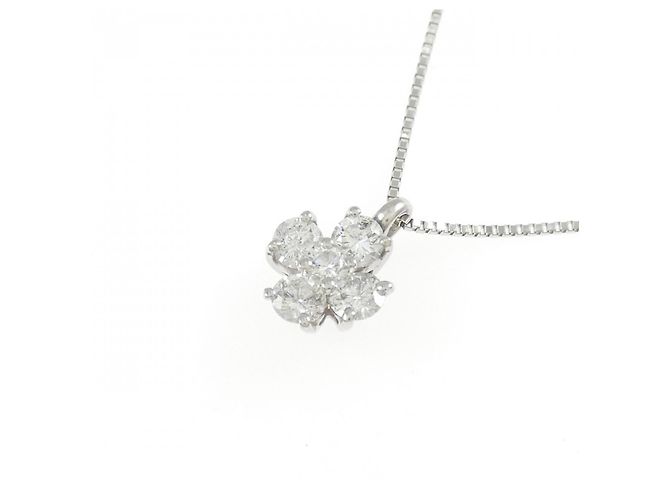 Autre Marque Collana a fiore in platino e diamanti Argento - vista 3