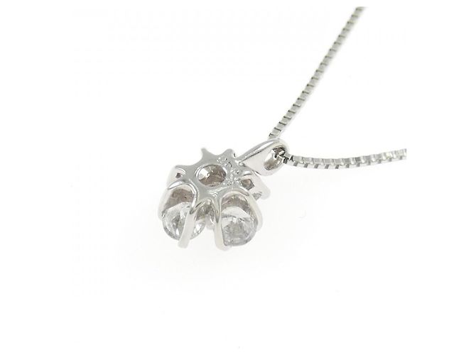 Autre Marque Collana a fiore in platino e diamanti Argento - vista 4