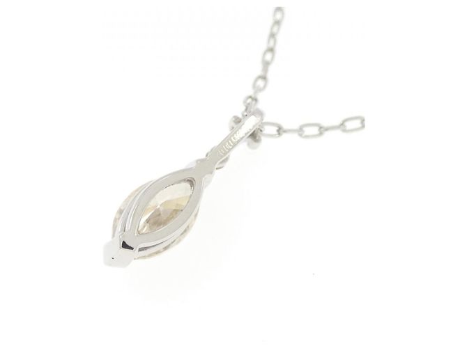 Autre Marque Platinum Diamond Necklace Silvery - view 4