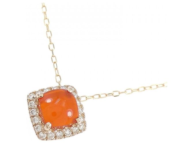 Autre Marque Collar de Ágata y Diamante Au750 Rosa - vista 3