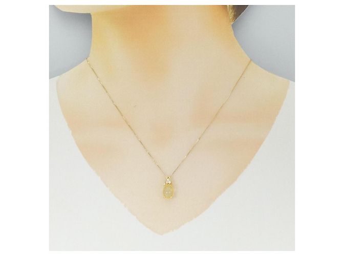 Autre Marque Collana in Oro Au750 con Opale e Diamante D'oro - vista 6