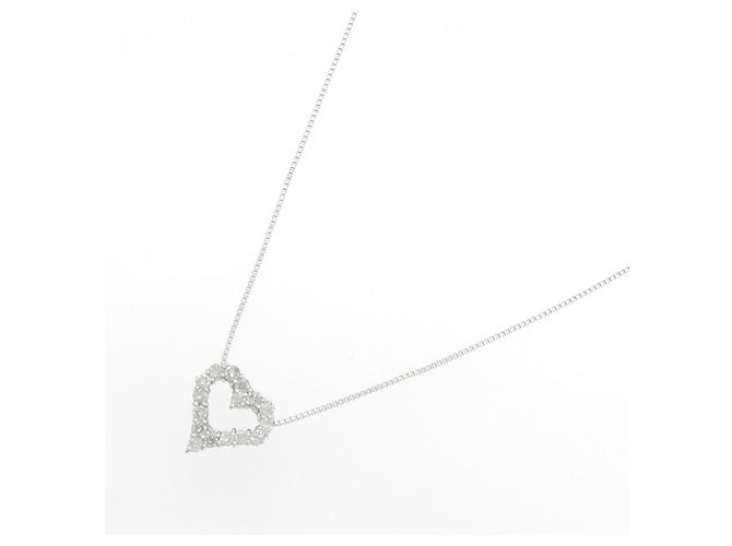 Autre Marque Collana a cuore in diamanti in oro bianco Au750 Argento - vista 2