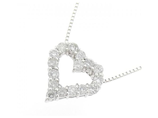 Autre Marque Collana a cuore in diamanti in oro bianco Au750 Argento - vista 3