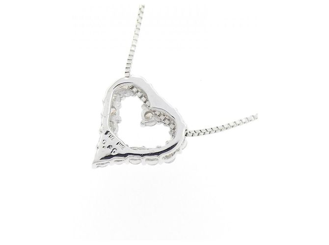Autre Marque Collana a cuore in diamanti in oro bianco Au750 Argento - vista 4