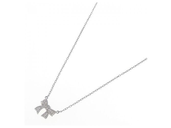 Autre Marque Collana a nastro in platino e diamanti Argento - vista 2