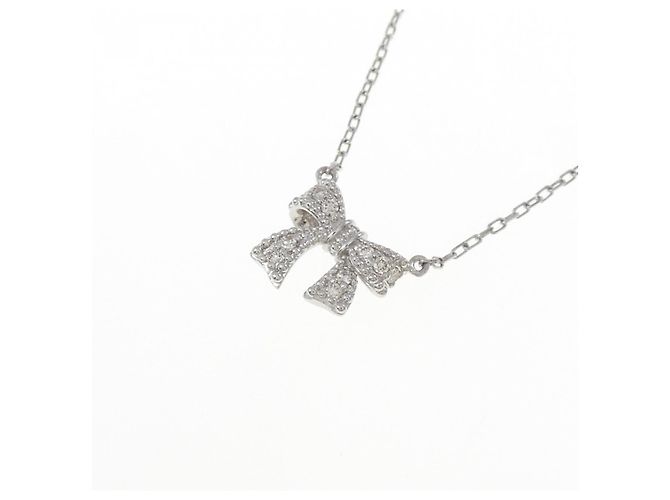 Autre Marque Collana a nastro in platino e diamanti Argento - vista 3