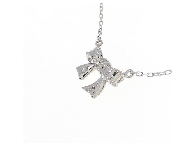 Autre Marque Collana a nastro in platino e diamanti Argento - vista 4