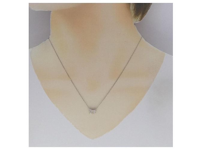 Autre Marque Collana a nastro in platino e diamanti Argento - vista 6