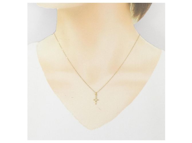 Autre Marque Collana con Croce di Diamanti Au750 D'oro - vista 6