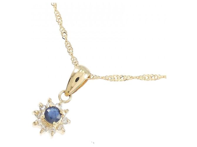 Autre Marque Collana in zaffiri e diamanti Au750 D'oro - vista 3