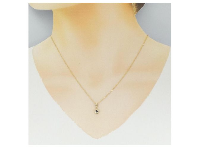 Autre Marque Collana in zaffiri e diamanti Au750 D'oro - vista 6