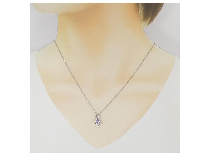 Autre Marque Collana in Platino Tanzanite Pt900/Pt850 Argento - vista 6