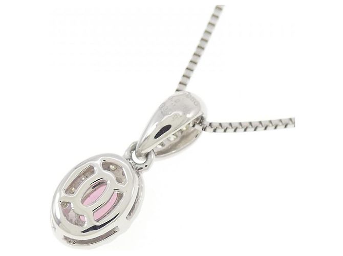 Autre Marque Collana in Spinello e Diamante Pt950/Pt850 Argento - vista 4