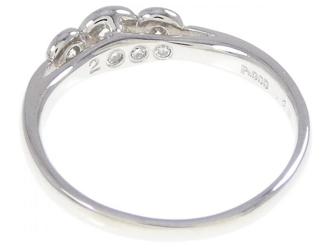 Autre Marque Pt900 Platin Diamantring Silber - Ansicht 3