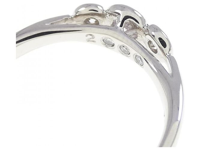 Autre Marque Pt900 Platin Diamantring Silber - Ansicht 4