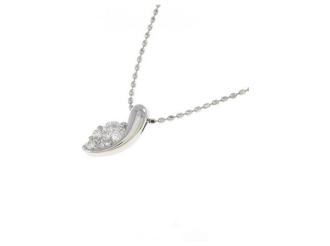 Autre Marque Colar de platina e diamantes Prata - vista 3