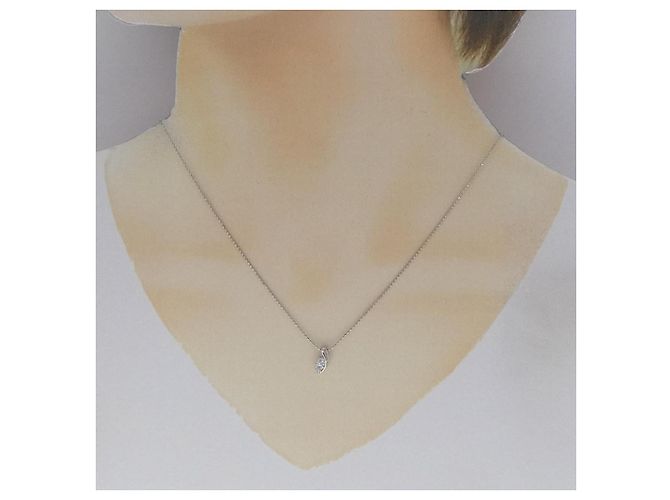 Autre Marque Colar de platina e diamantes Prata - vista 6