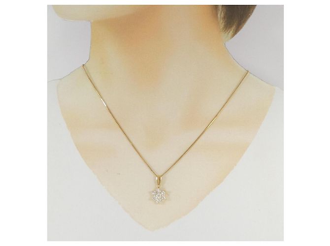 Autre Marque Collana Fiore in Diamanti Au750 D'oro - vista 6