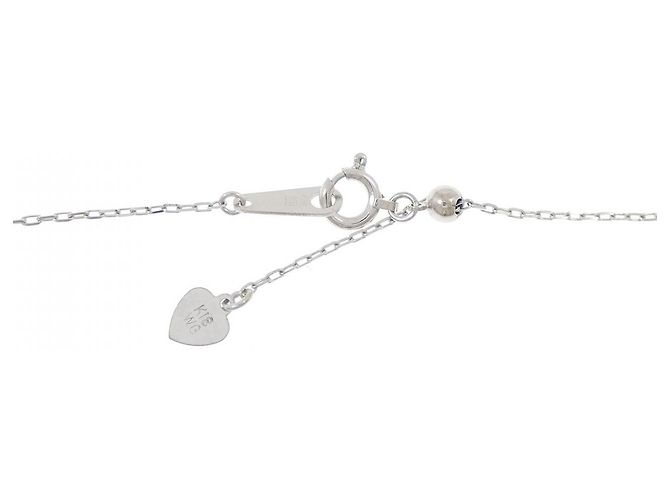 Autre Marque Collana a Fiore in Oro Bianco Au750 con Diamanti Pavé Argento - vista 5